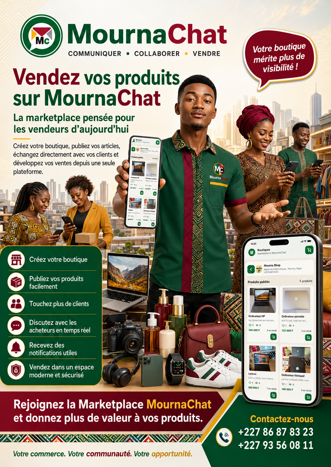 Affiche marketplace MournaChat
